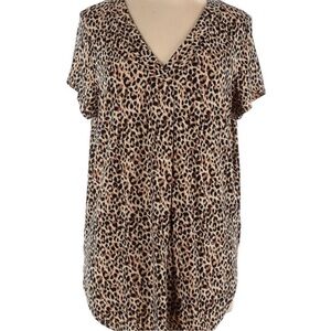 Old Navy Lux Leopard Print Shirt Size XS